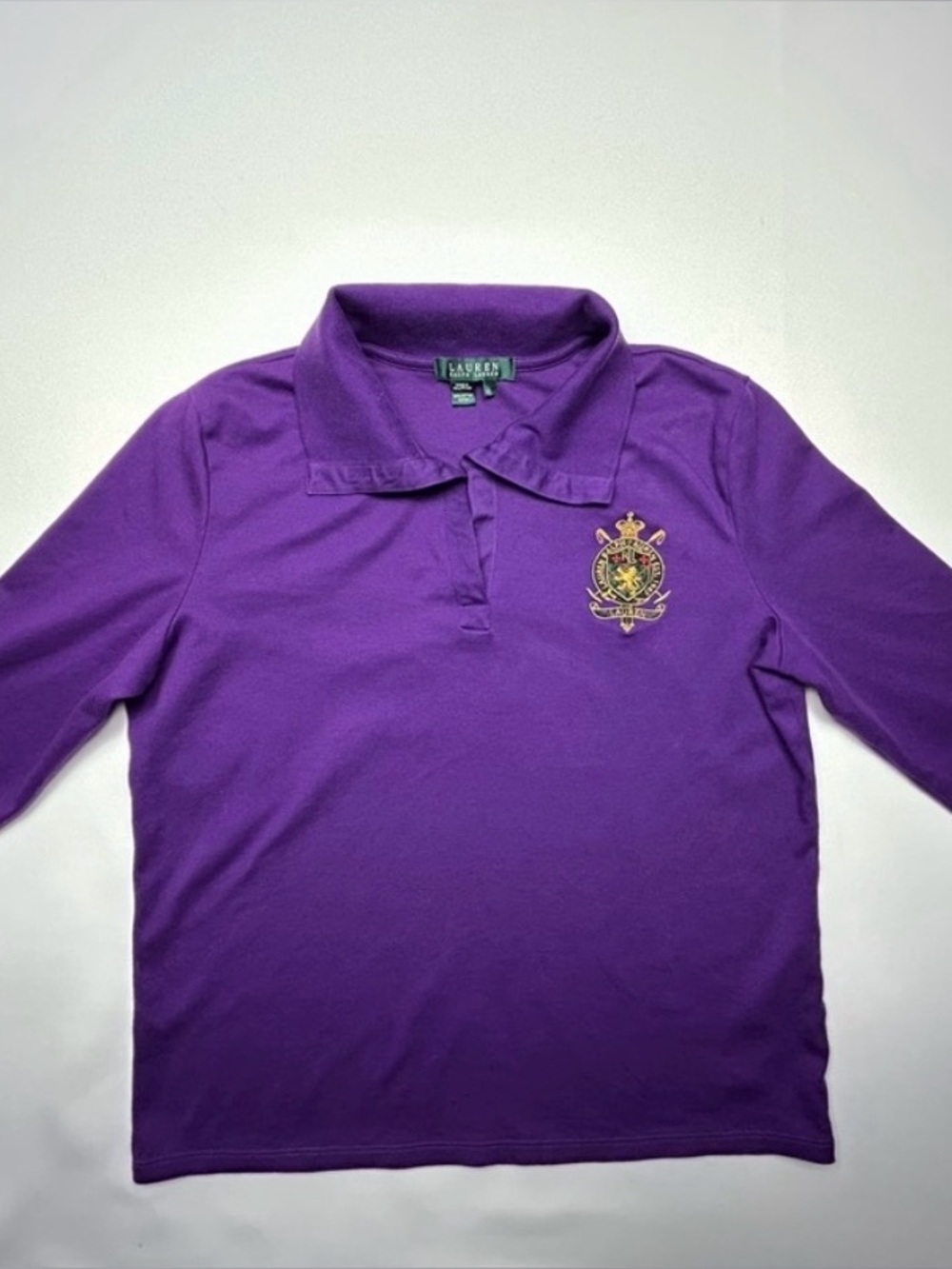 Vintage Ralph Lauren Women’s Top with Crest